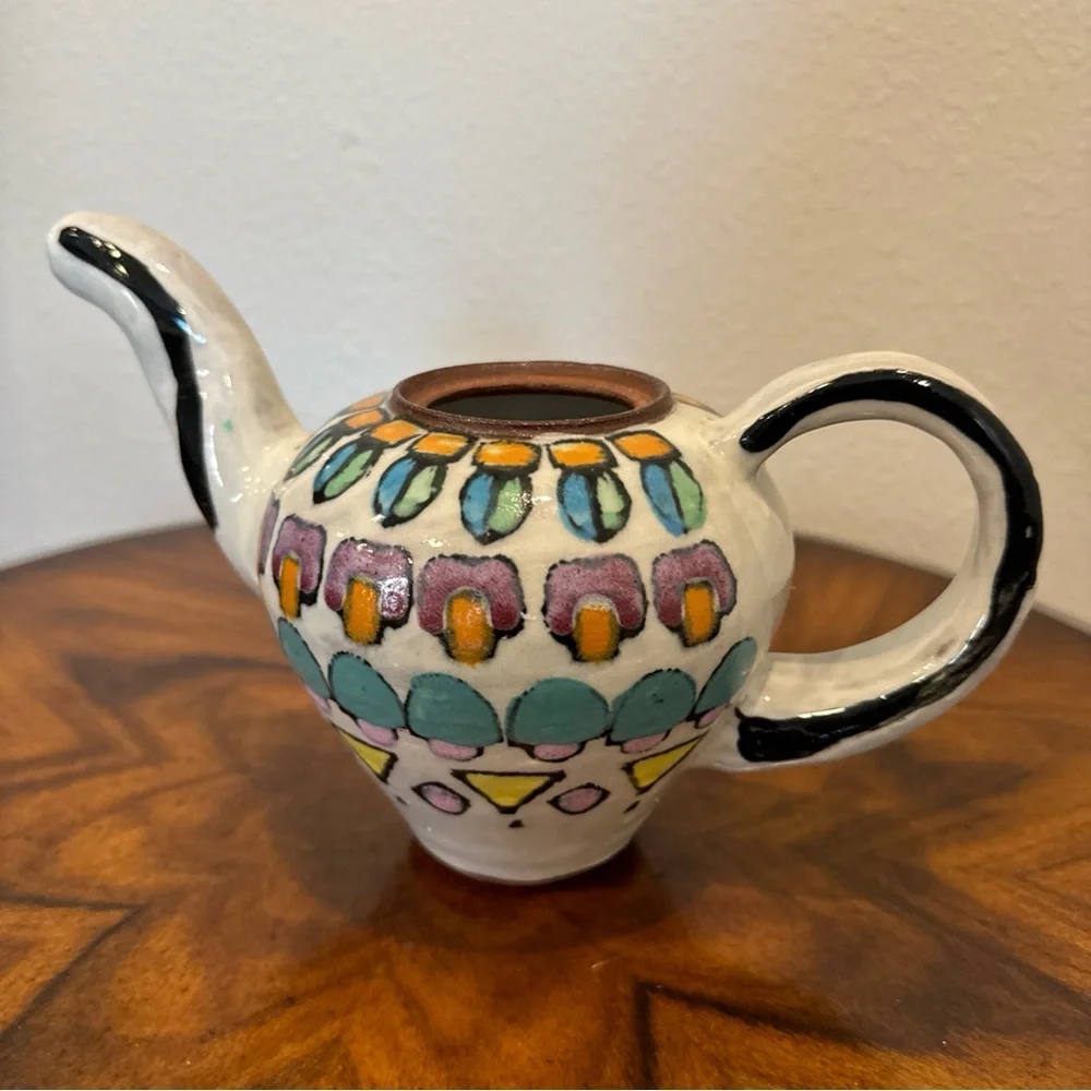 Rare Tom Phinney Hand Crafted Signed Tea Pot US Artist from Ohio